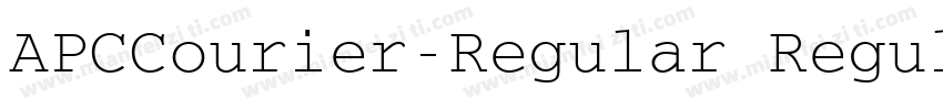 APCCourier-Regular Regular字体转换